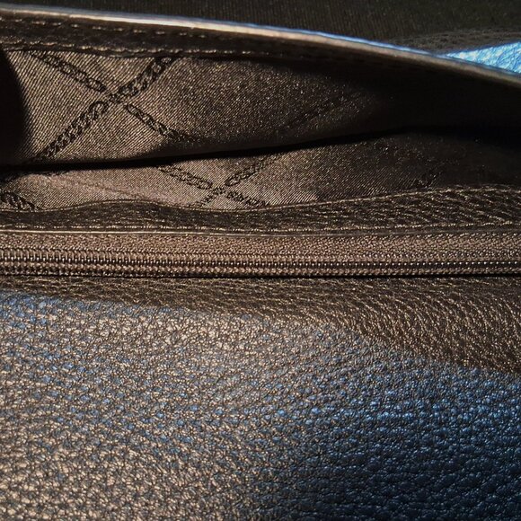 Michael Kors Wallet Large Lillie Gusset Carryall Black Soft Pebbled Leather - Picture 15 of 15